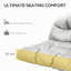 Outsunny Garden Back Chair Cushion Comfortable with Backrest Light Grey
