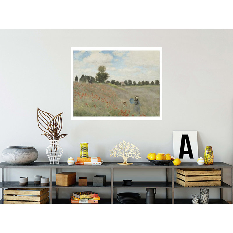 «Poppy Field» par Claude Monet - Estampe numérique, H 32 po x l 40 po