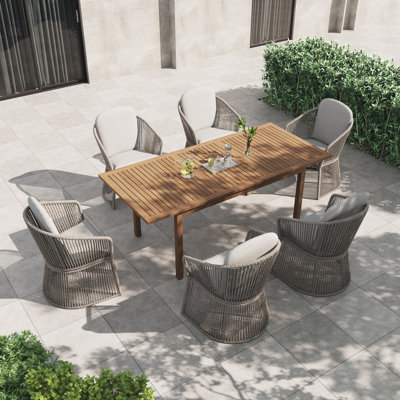 Voncia 6-Person Rectangular Outdoor Dining Set
