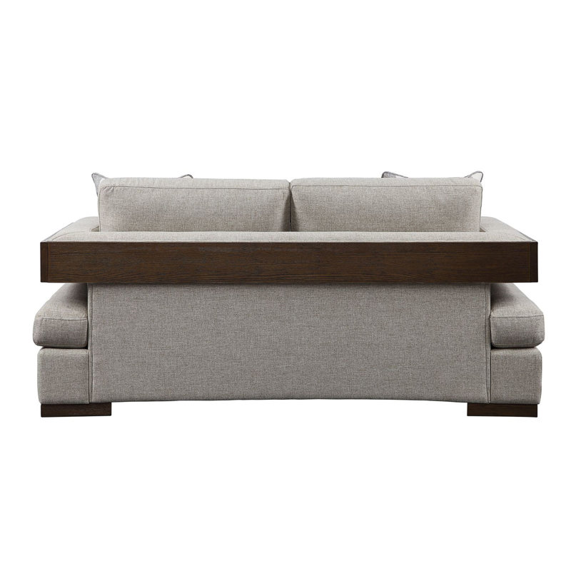 Anjelita 72" Square Arm Loveseat, Polyester Blend Grey