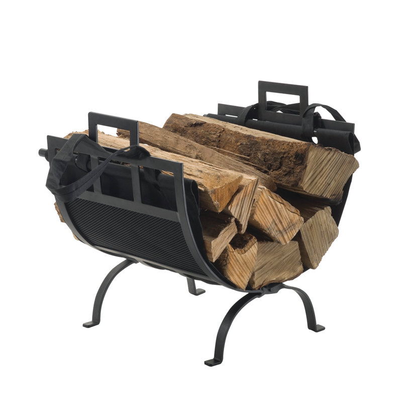 Support de foyer en bois en fer forgé Adir