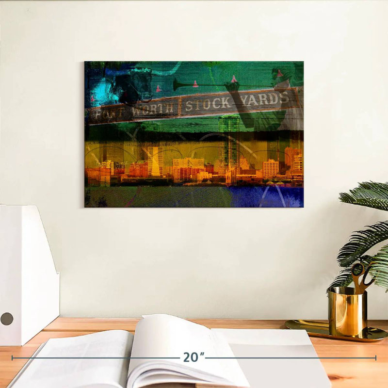 Kavia Ft. Worth Collage, 8" H x 12" W