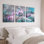 Ensemble de 3 tableaux floraux abstraits d'orchidées sur toile tendue