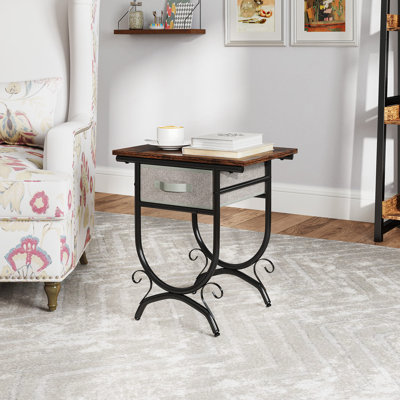 48cm W Iron Bedside Table