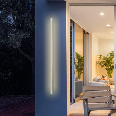 Applique murale d'extérieur à DEL linéaire - Conception moderne, résistante à l'eau, écoénergétique avec lumière blanche chaude 3000K, installation facile - idéale pour l'extérieur de la maison, le balcon, le salon, les hôtels