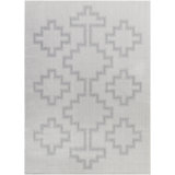 Anelka Southwestern Machine Woven Polypropylene Indoor / Outdoor Area Rug in Light Gray