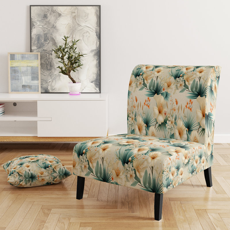Fauteuil de chambre Seashell Serenity Tropical, Coquillage, sérénité, motif tropical I