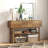 Wood Console Table With 3 Drawers
