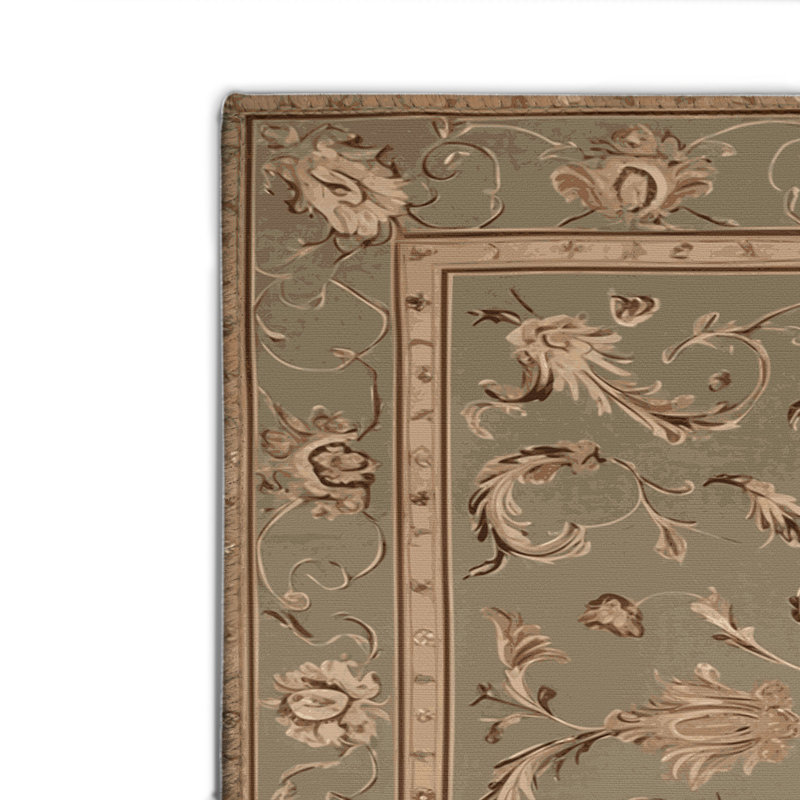 Tapis d'intérieur et d'extérieur brun français, Rectangulaire 8 pi x 10 pi