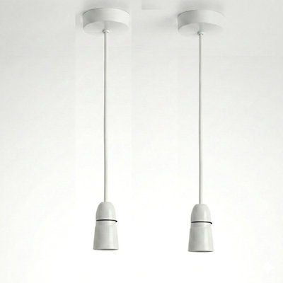 1 - Light White Bulb Pendant