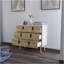 Commode 3 tiroirs blanche et macadamia-1055967564