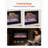 Electric Fireplace Wall Mounted Recessed with Remote Control 1500W-107401675