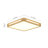 Scandinavian Dimmable Hollowed Design Square Wooden Led Flush Mount