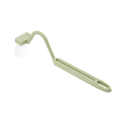 S Shaped Plastic Toilet Brush No Dead Corners, Long Handle Bathroom Cleaning Tool, Green