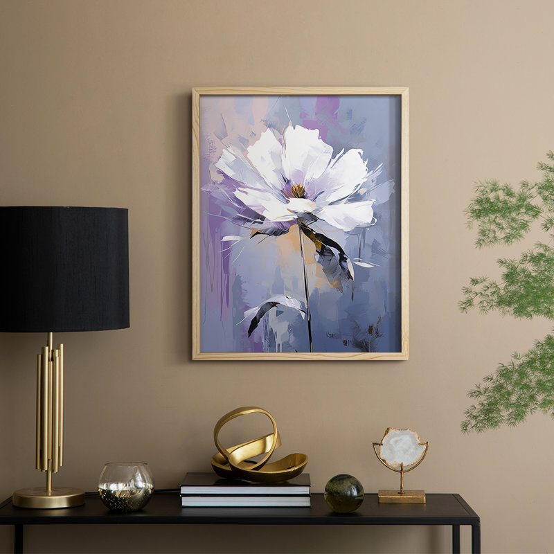 Impression encadrée FLORAL Series CDxxix - bois massif, H 21 po x l 17 po