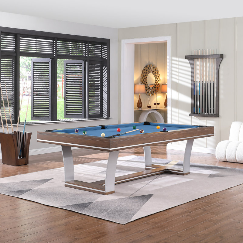 Barcelona Playcraft 8'' Slate Pool Table with Professional Installation Included, No, Academy Blue