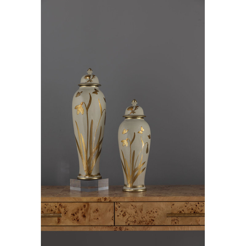 Gilded Iris Jar, Large