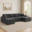 3 - Piece Corduroy Double-Chaise Sectional-1911378261