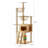 Wood Cat Tree Tower With Acrylic Hammock