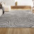 Maribo High-Low Abstract Groovy Striped Gray/Ivory Indoor/Outdoor Rug-1156786624