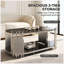 Ensemble de tables gigognes 2 pièces Modern Luxury Modern | Finition chrome poli, tiges verticales en métal-129705704