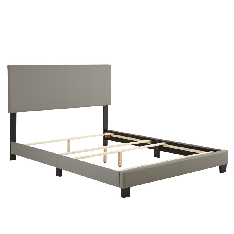 Boyd Sleep Florence Faux Leather Platform Bed | Adjustable Headboard | Luxury Low-Profile Design | 700 lb Capacity, Queen