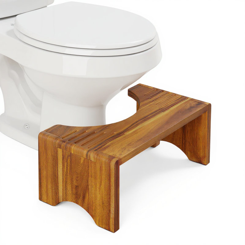 Toilet Stool 7 Inch Height Foldable Design - Adult Bathroom Squat Stool With Non-Slip Feet, Supports 200 Lbs,  Constipation Relief
