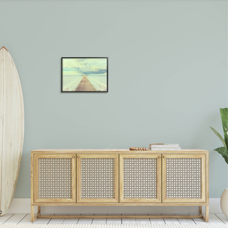 Éloignement du quai lointain Peace Coast Coast, Giclée encadrée noir minuit, H 16 po x l 20 po x P 1,5 po