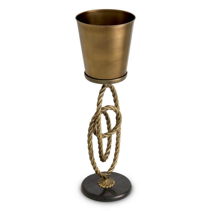 Wine Cooler Corwyn On Stand Antique Brass Finish