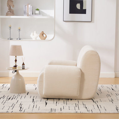 Wide Modern Upholstered Oversized Accent Chair