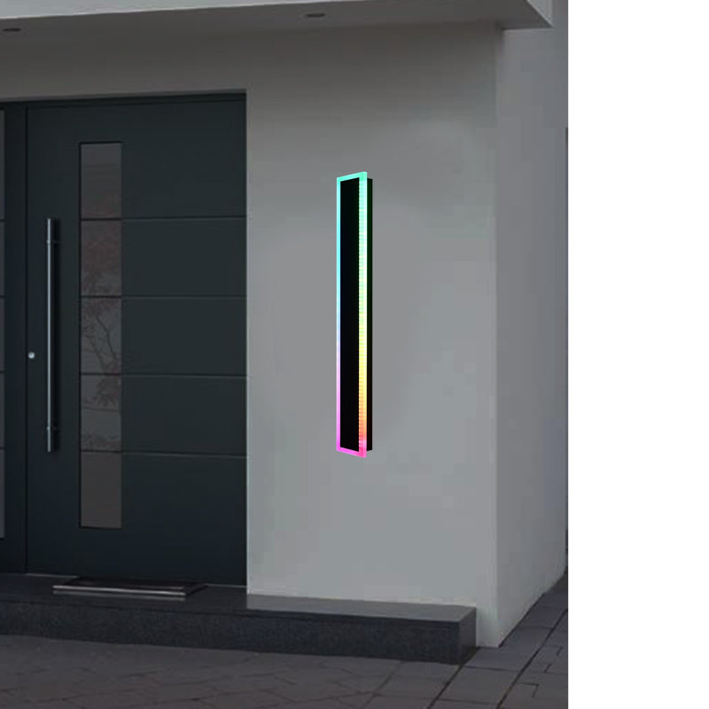 Modern Outdoor Light Fixture, Modern RGB Outdoor Wall Light 10%-100% Dimmable Long Outdoor Porch Lights Featuring Multiple Modes For Patio Entryway