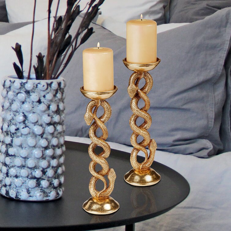 Design Toscano Brass Tabletop Candlestick & Reviews - Wayfair Canada