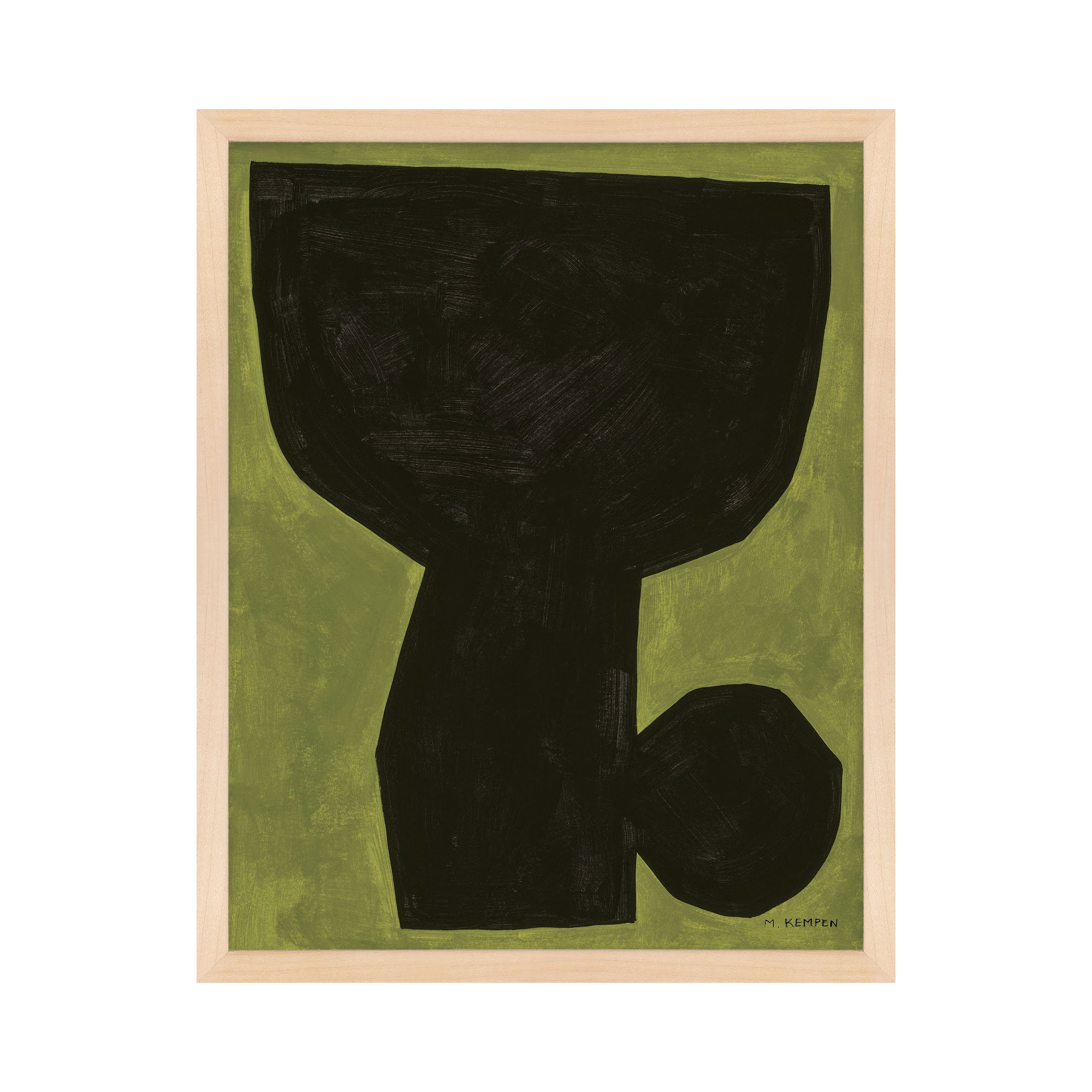Module On Green 1 by Michael Kempen, Yellow, 25" H x 20" W x 1.25" D