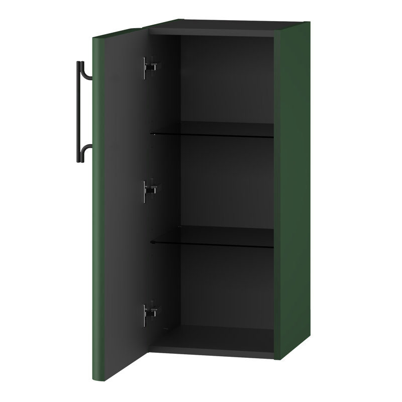 Ashauria Bathroom Cabinet, Left, Conifer Green Supermatt/Black