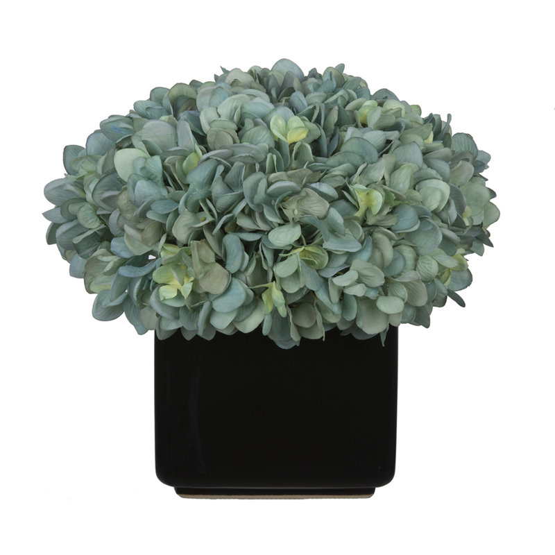 Arrangement d'hortensia bleu sarcelle Real Touch, Bleu sarcelle
