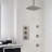 Polished chrome basin faucet with ceramic cartridge and easy installation