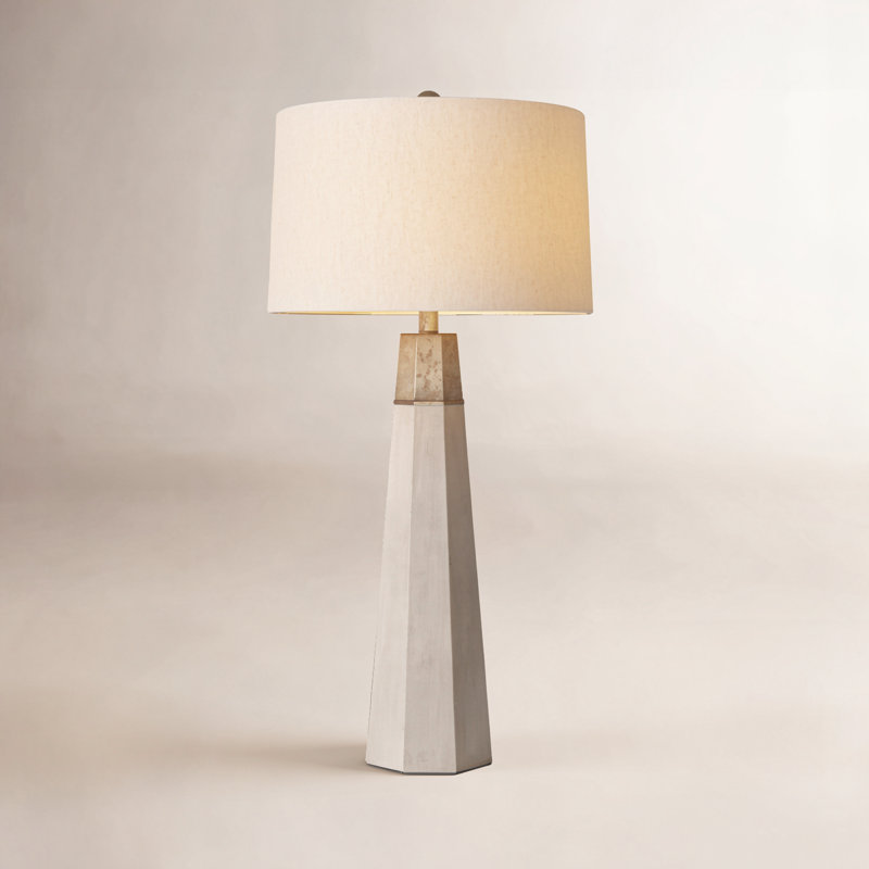 Corsica 34" Natural/Metallic Textured Coil Banded Table Lamp