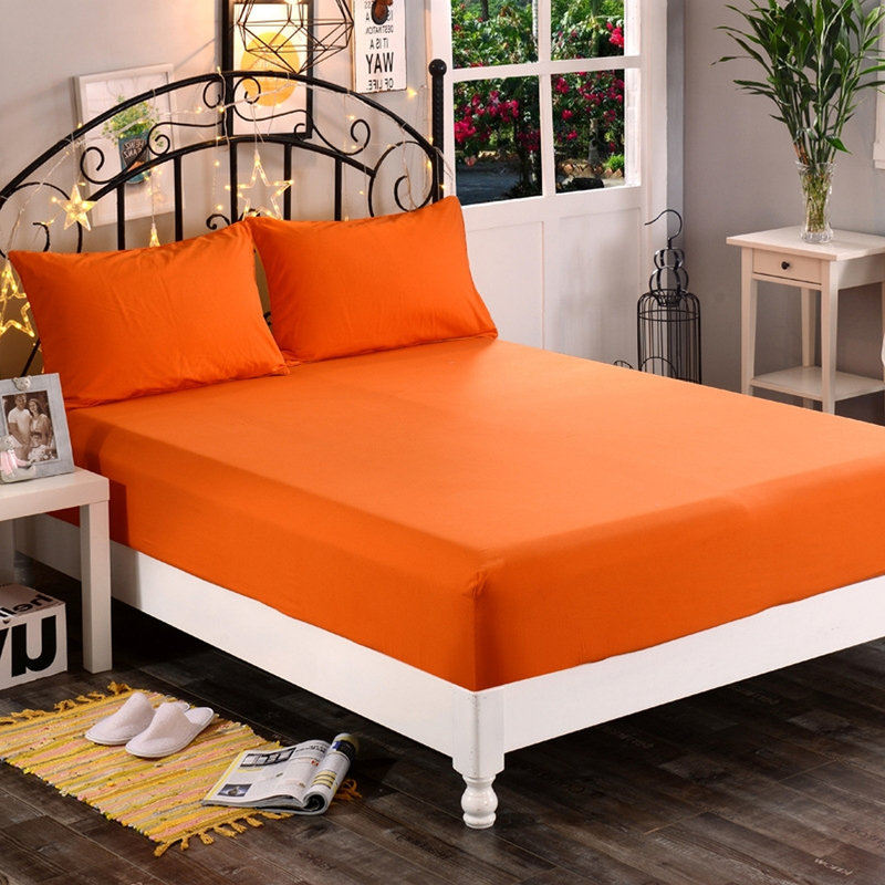 Microfiber Fitted Sheet, California King Fitted Sheet, Orange