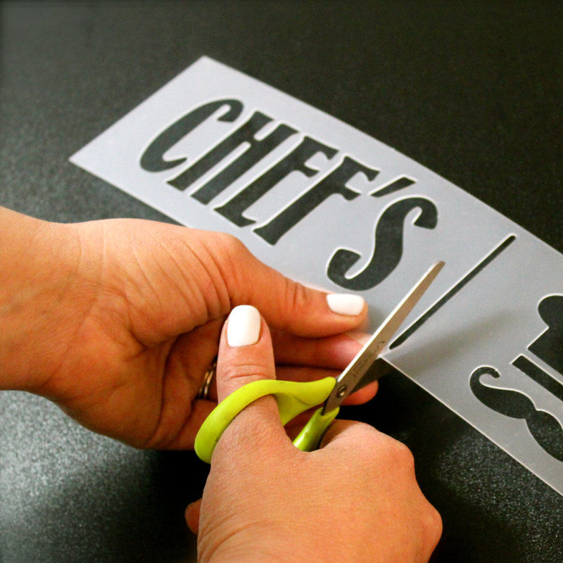 Plastic Reusable Restaurant Stencil Set With Title Words