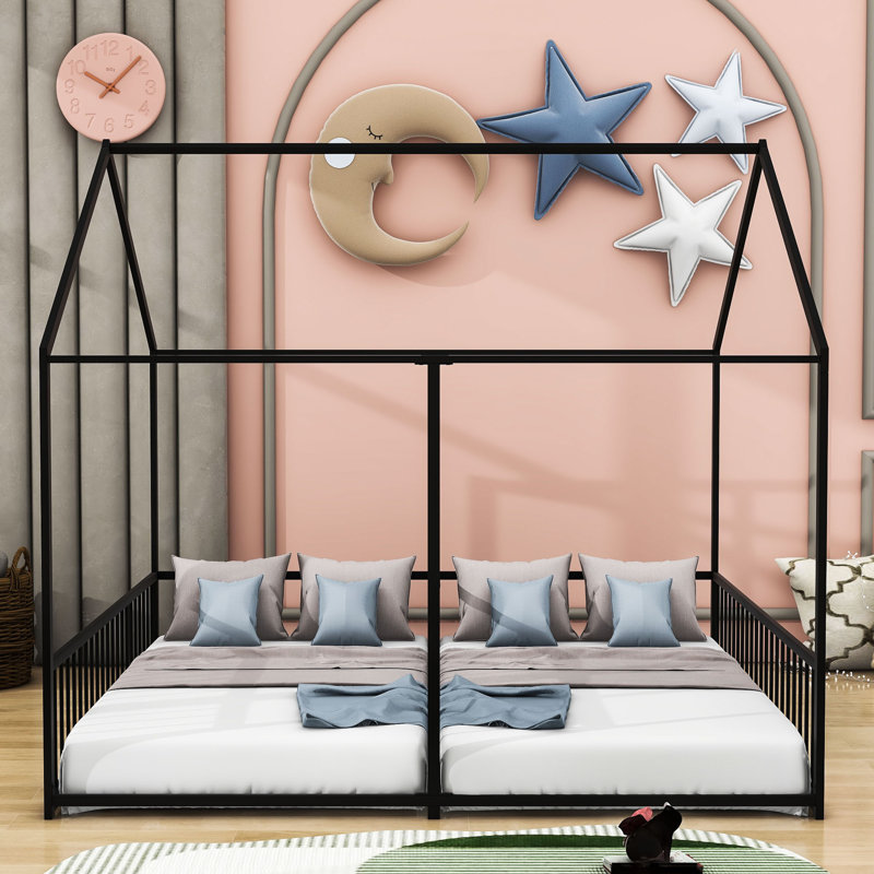 Lit plateforme simple Shontelle, Noir