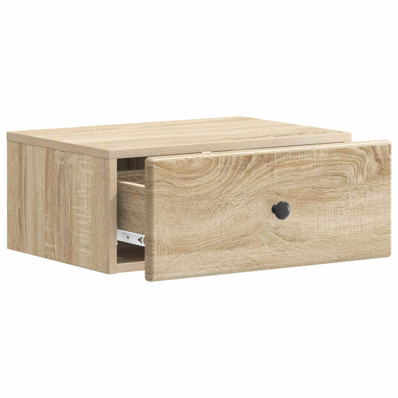 49cm W Manufactured Wood Bedside Table, Sonoma Oak