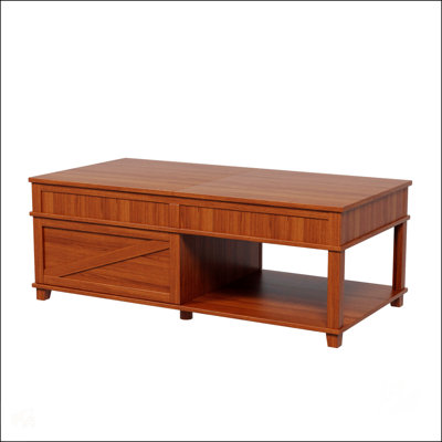 Lift-Top Coffee Table With Hidden Compartment, Open Shelf, And Adjustable Desktop For Versatile Use In Any Living Room