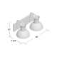 Luke 2 Light Transparent Dimmable Vanity Light