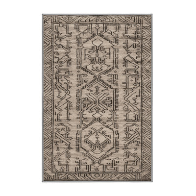 Tapis turc gris lavable à la machine