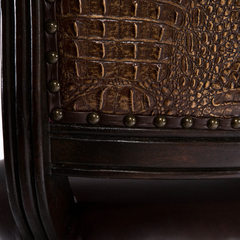 Bethany Swivel Upholstered Counter Stool with Solid Wood Frame, Dark Walnut, Bar Stool (30" Seat Height)