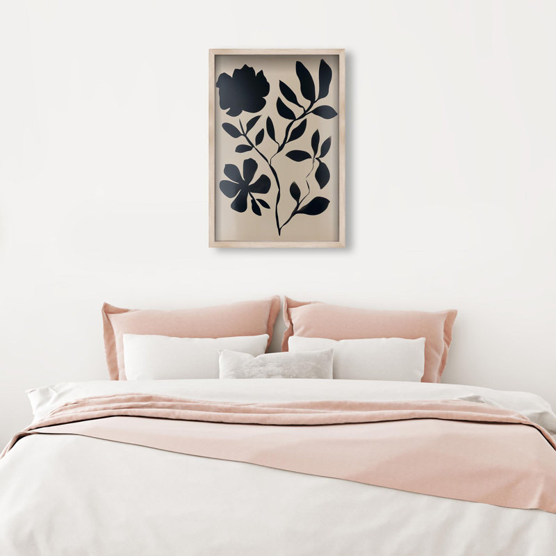 Oliver Gal Cinder Bloom I Floral & Botanical - Luxury Shadowbox Framed Wall Art, 26" H x 18" W, Cream