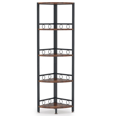35.4'' W Bookcase, Modern Wood Tall Bookshelf