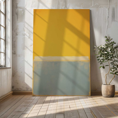 Teal Tranquil Sun, Large Canvas Print