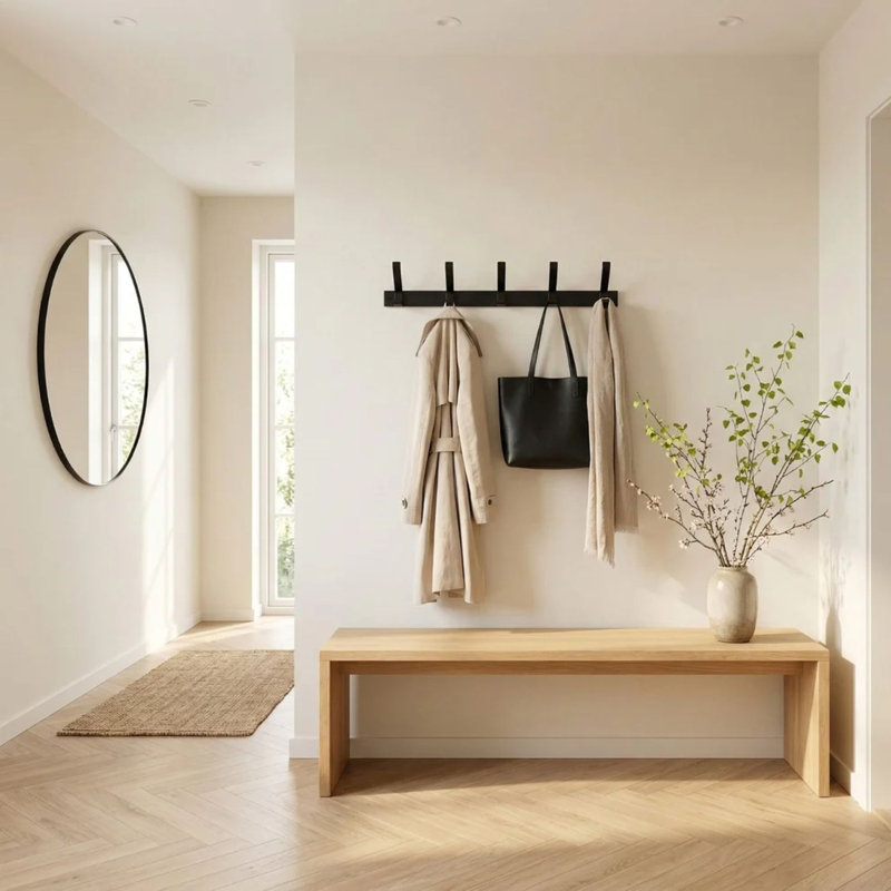 Wallmounted multi hook rack