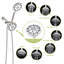Ensemble de pomme de douche double avec pomme de douche à jet de 4,7 po et système portatif à 7 po